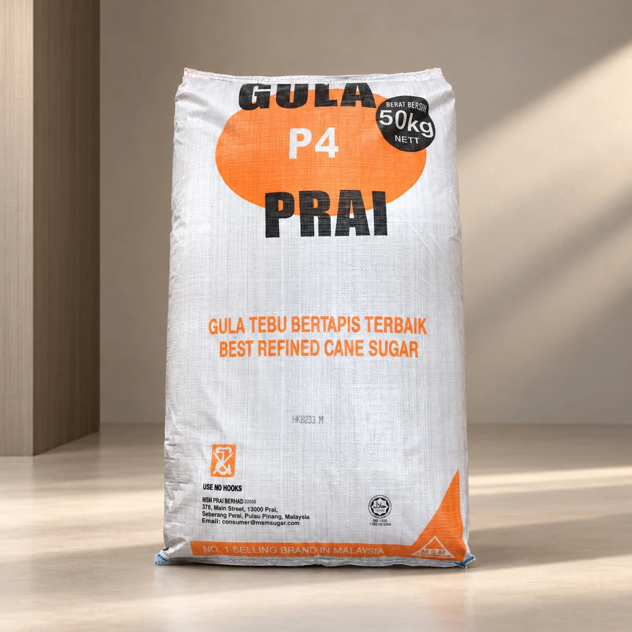 Gula Prai P4 Refined Cane Sugar 50kg