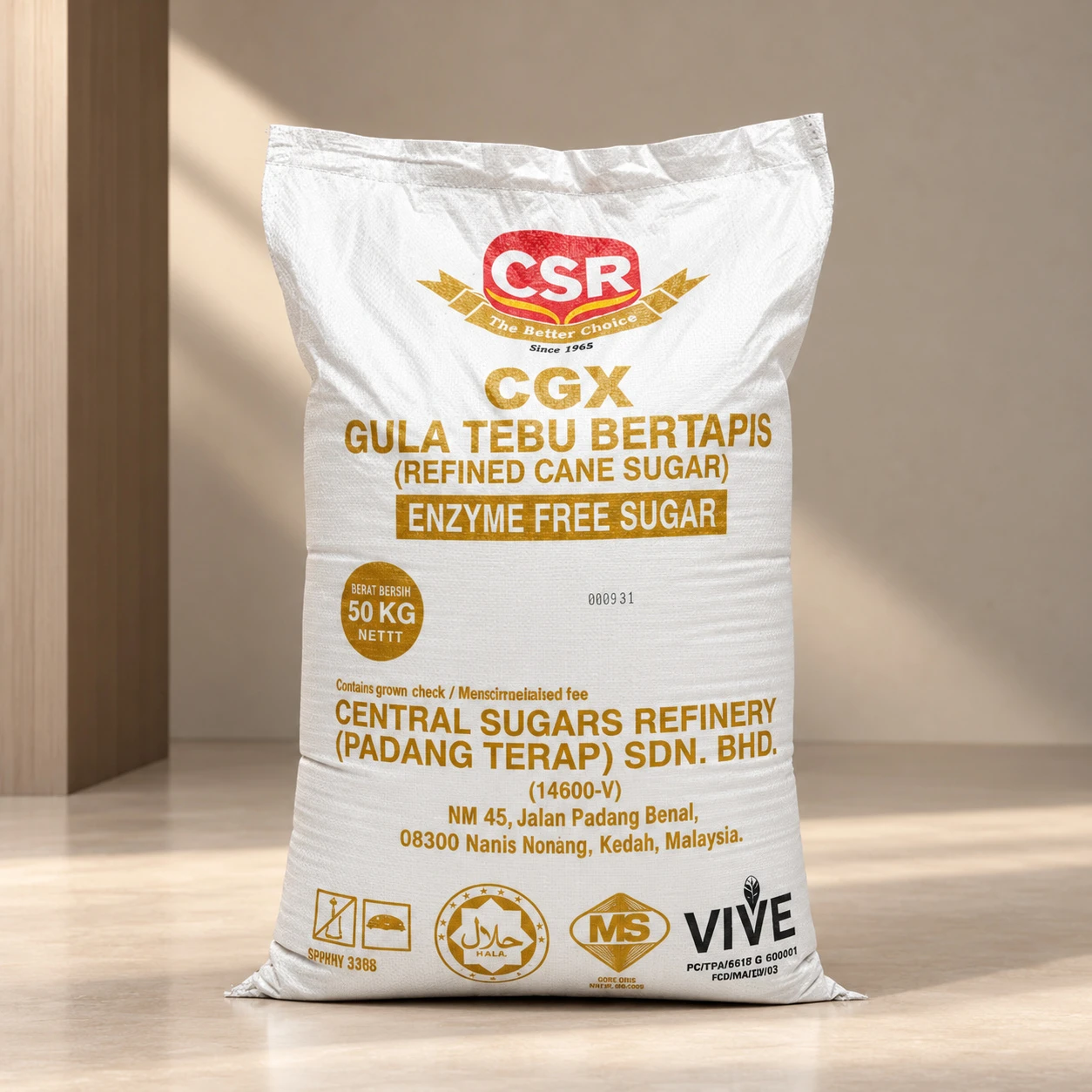 CSR Padang Terap CGX Refined Cane Sugar