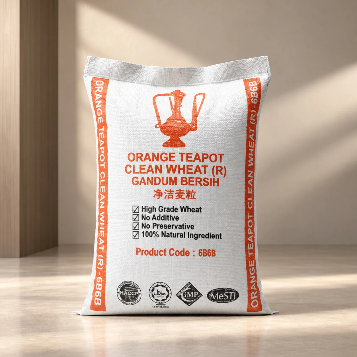 Orange Teapot Wheat Flour