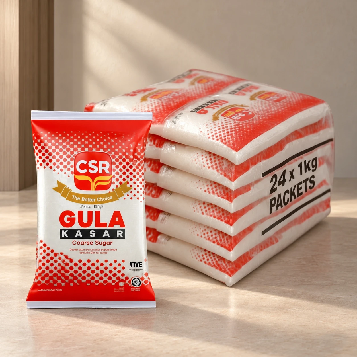 CSR Gula Kasar Coarse Sugar 24 x 1kg